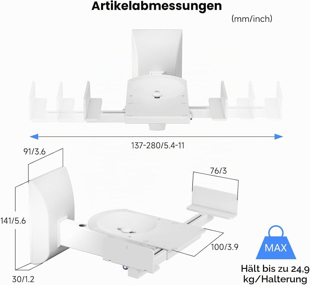 suptek Lautsprecher Wandhalterung Universal Lautsprecher Wandhalter Verstellbare Lautsprecherwandhal