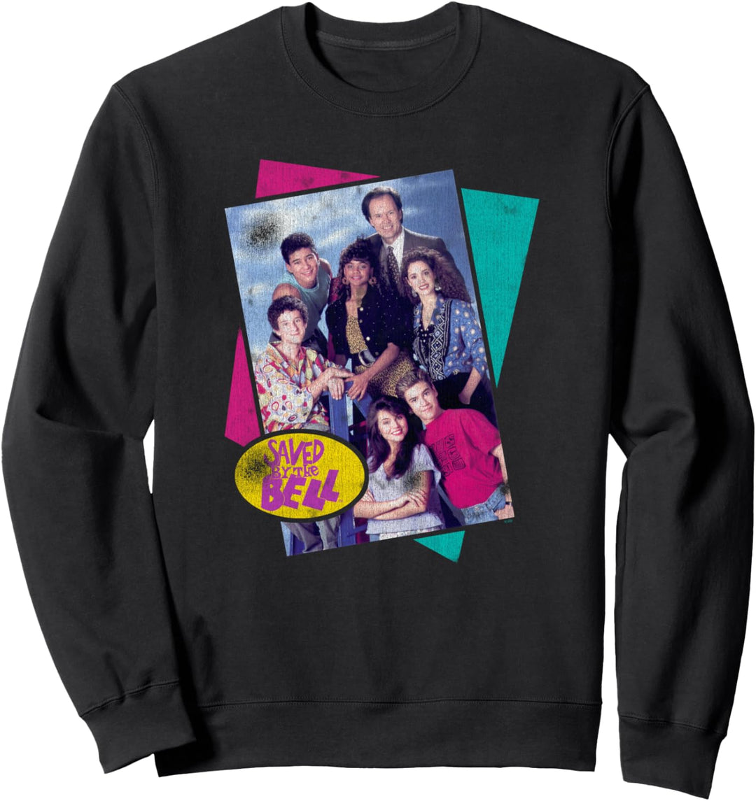 Saved By The Bell Cast Foto mit Dreiecken Sweatshirt