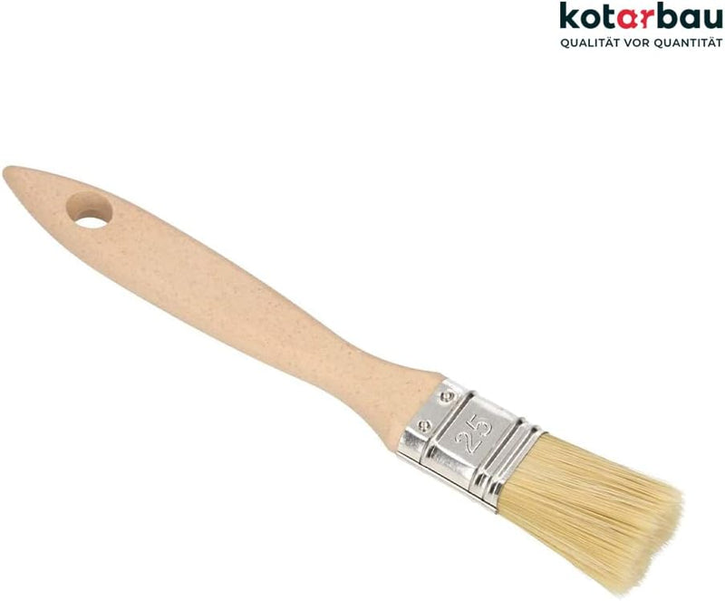 KOTARBAU® Farbpinsel Mit Holzgriff 25 mm 50 St. Alle Grössen Flachpinsel Beizen Lasur Farben Malerpi