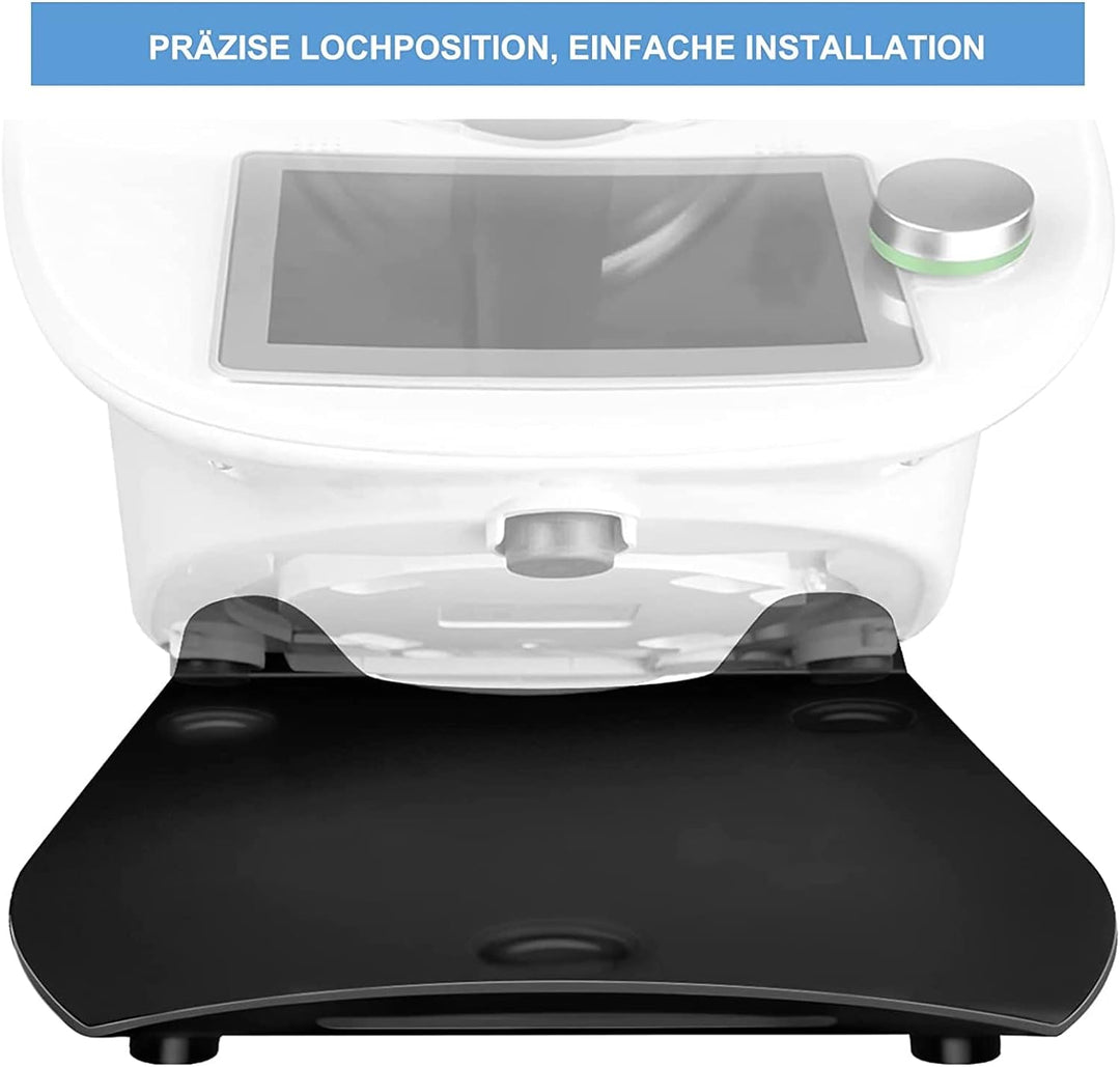 bonna Gleitbrett für Thermomix TM6, TM5, Thermomix Gleitbrett mit Premium-Verbundmetall - (Schwarz),