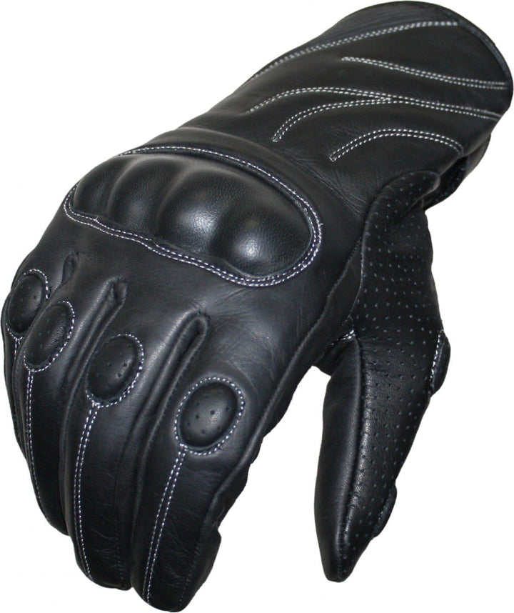 German Wear Motorradhandschuhe Motorrad Biker Lederhandschuhe Schwarz 11=xxl, 11=xxl