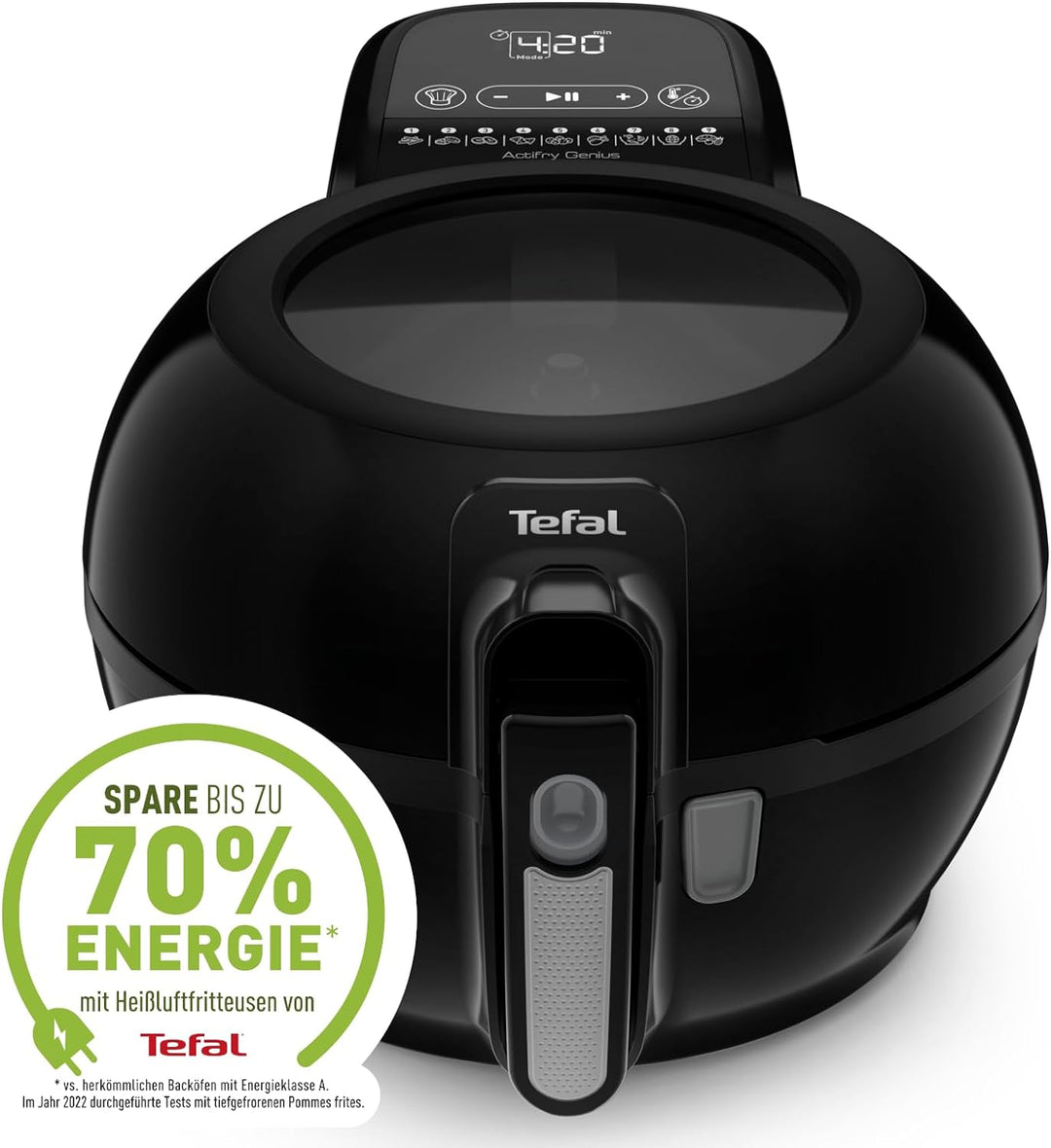 Tefal FZ7738 ActiFry Genius+ Heissluftfritteuse | 1500 Watt | Fassungsvermögen: 1,2 kg | Timer | 9 a