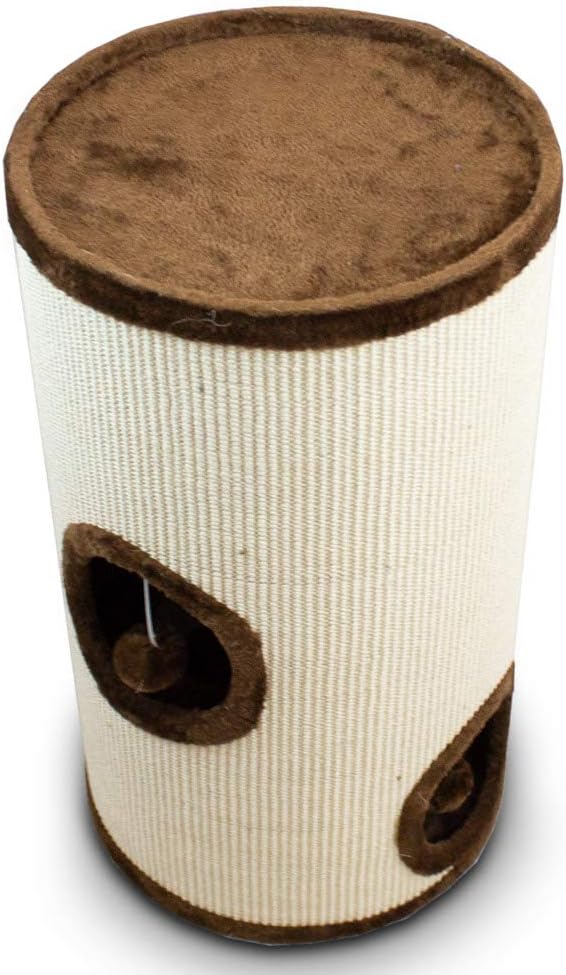 BITUXX® Sisaltonne Kratztonne Katzentonne Katzenbaum Katzenhöhle Kratzbaum mit Plüsch und Sisal … (7