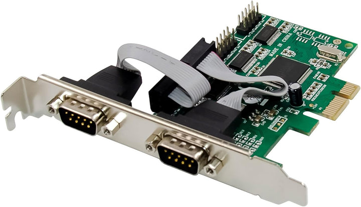 Inline PCIe Serial Karte, 4 Port RS-232 Schnittstelle, D-Sub 9, CH384L, Low-Profile Brackets, UART I