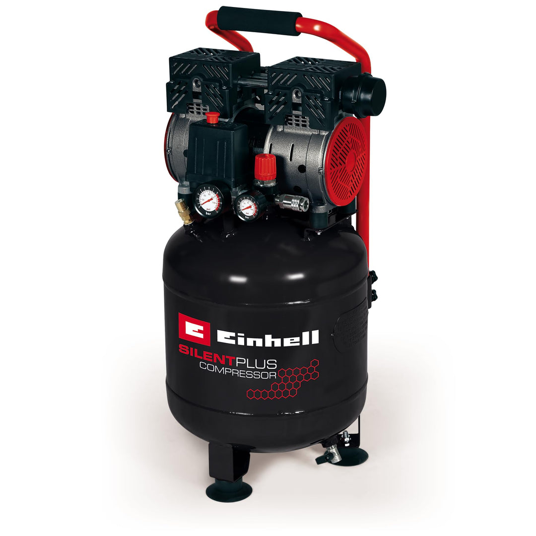 Einhell Kompressor TE-AC 24 Silent (leiser Kompressor mit 750 W Leistung, max. 8 bar, öl- und servic