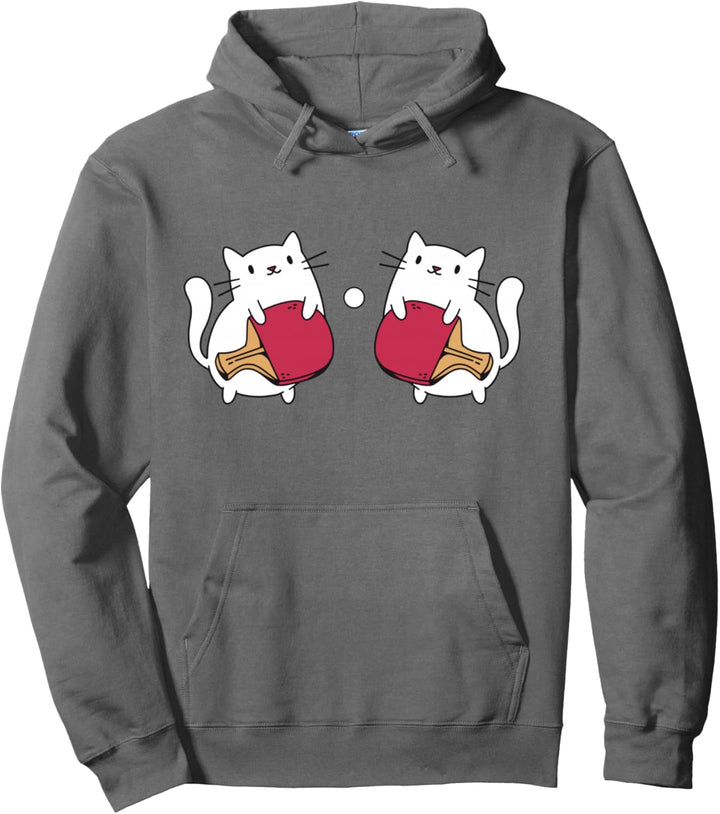 Tischtennis Outfit Damen Katze Tischtennisspielerin Katzen Pullover Hoodie