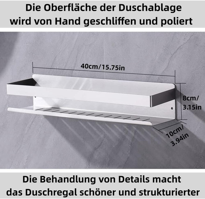 Duschregal Ohne Bohren Badregal Duschablage Wandregal Edelstahl Duschkorb Badezimmer Regal Dusche Ab