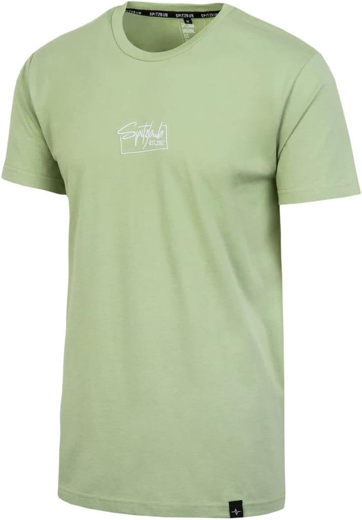 Spitzbub Herren T-Shirt Shirt mit Print oder Stick Street-Design M Grün, M Grün