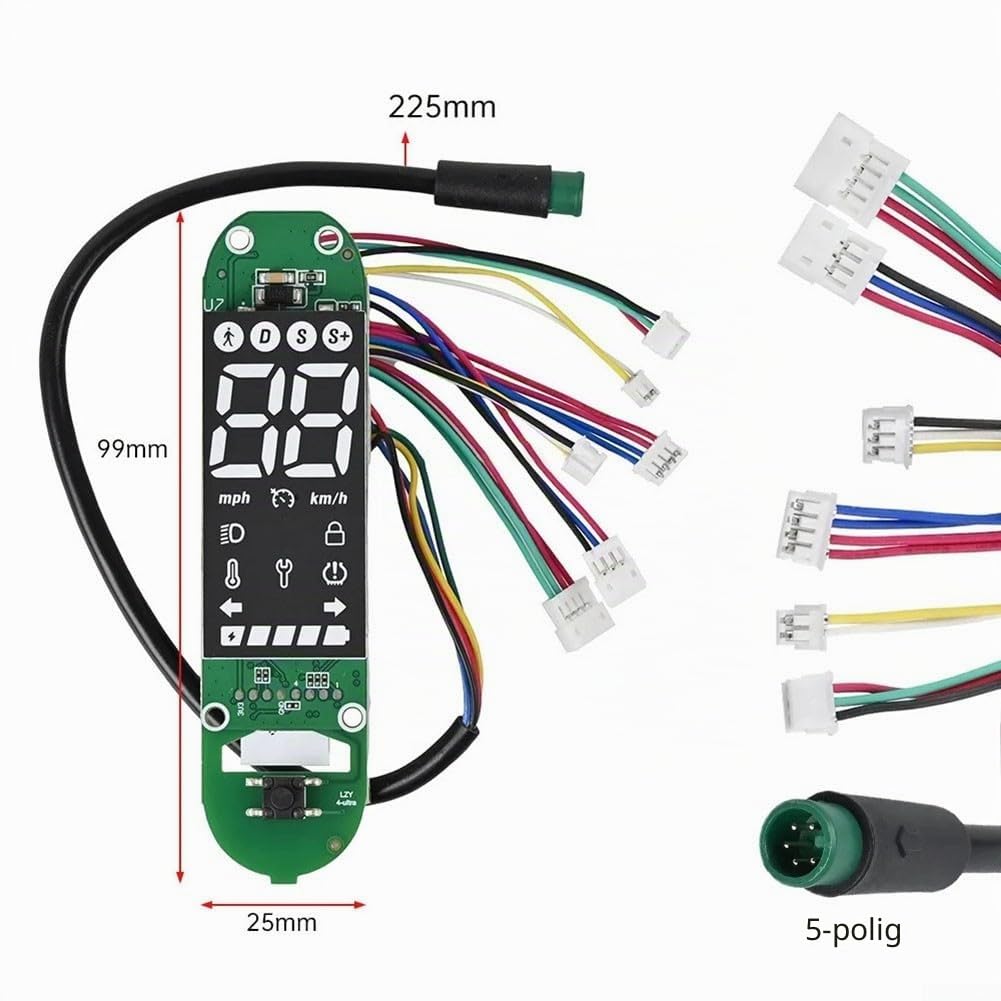 Elektroroller-Armaturenbrett, klares Display, Ersatzleiterplatte, kompatibel mit Xiaomi für MI4 Ultr