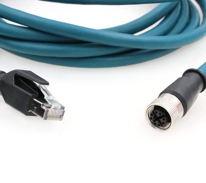 SZRMCC M12 X-Code 8 Pin Buchse auf RJ45 Ethernet Sensor Kabel Cat 7e Hochflexibel Wasserdicht Netzwe
