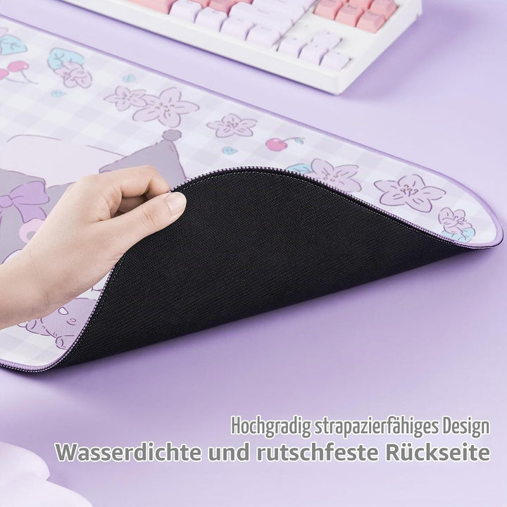 Anime-Mauspad-Handgelenkauflage-Set – rutschfeste Schreibtischunterlage und Memory Foam-Handgelenkau