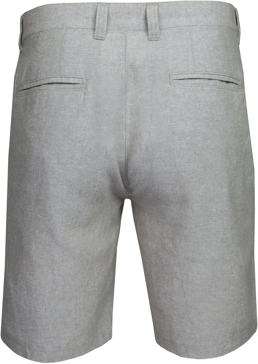 Xact Herren Leinen 23cm Tailored Chino Shorts, Regular Fit 36W Grey (Linen), 36W Grey (Linen)