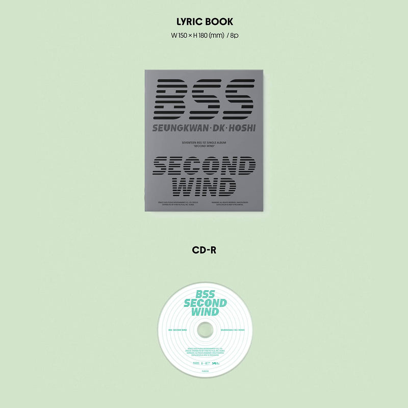 BSS (SEVENTEEN) - 1st Single Album [SECOND WIND] Out Box + Photo Book + Lyric Book + CD-R + Photo Ca