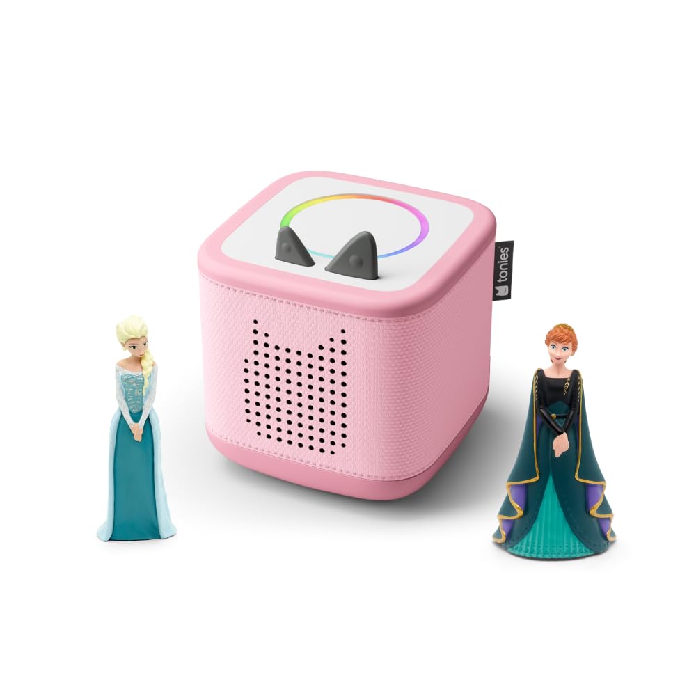 tonies Toniebox 2 Bundle Incl. 2 Eiskönigin, Frozen, ELSA + Anna, Pink, Audioplayer für Hörbücher, L