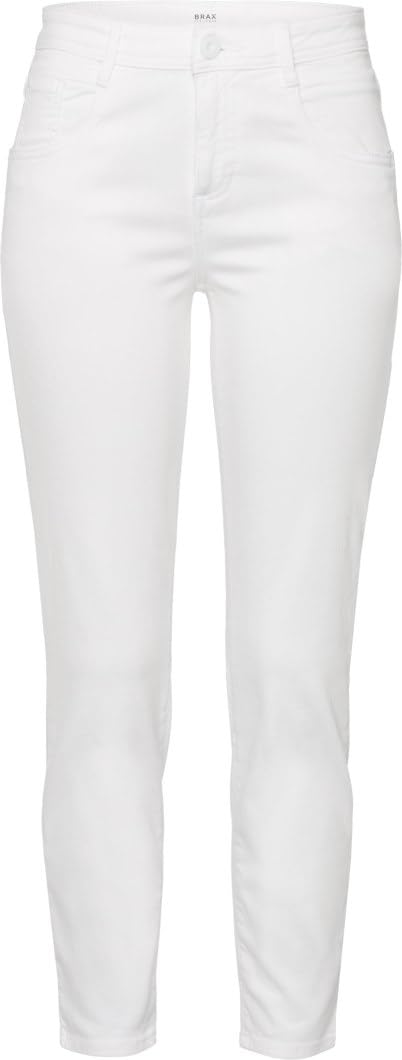 Brax Damen Jeans Style Shakira S Free to Move: Five-Pocket-röhrenjeans 27W / 30L Weiss, 27W / 30L We