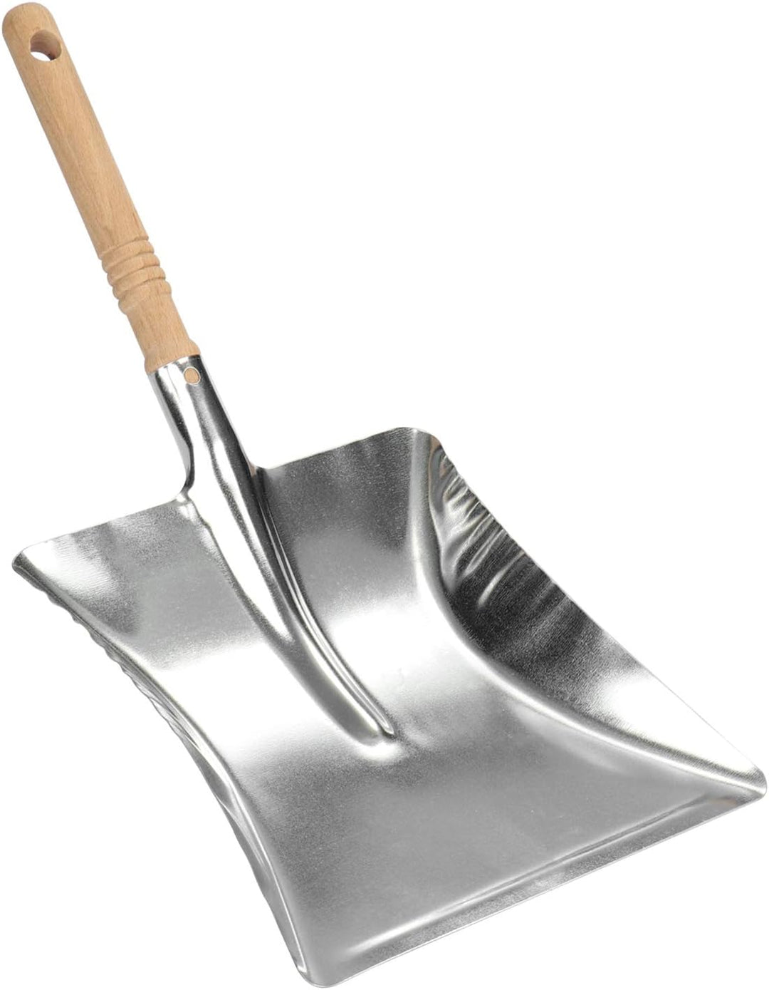 com-four® Kehrschaufel Set mit Kehrblech und Handfeger - Kehrgarnitur aus Metall - Kaminschaufel und