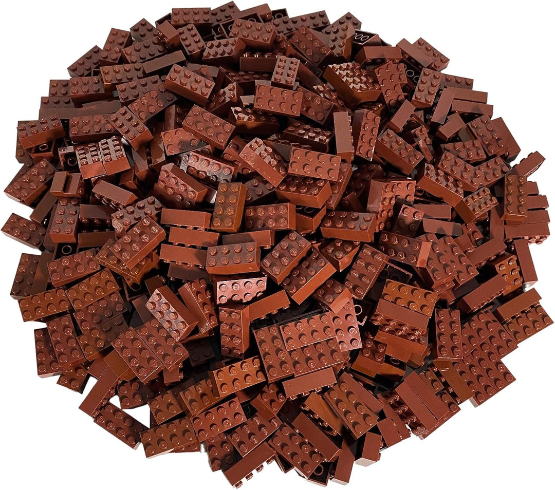 Lego® Classic Basic Steine Braun 3001-50 Stück 2x4 Steine Rotbraun - Ideal für Kreative Bauvorhaben
