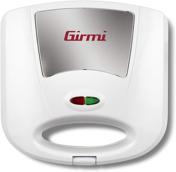 Girmi TS03 Toaster, 750 W, Antihaftplatten, Hitzebeständiger Griff mit Verschluss, Betriebs- und Tem