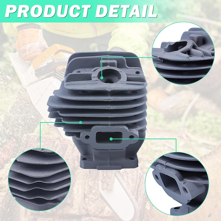 Adefol Kolben und Zylinder für Stihl 026 MS 260 Serie Serie, Nikasil 44,7 mm Kolbensatz + Dichtung +