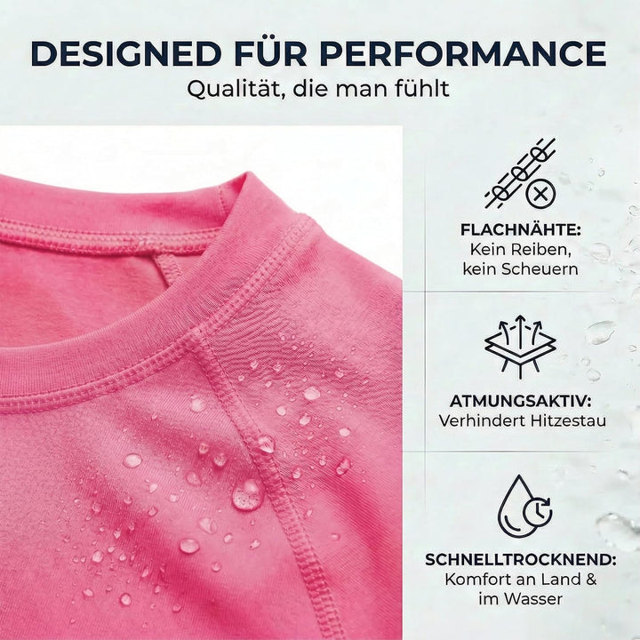 iQ-UV Sportshirt Damen Langarm – Elastisches UV Shirt für Damen für Wasser & Sport – Rash Guard mit