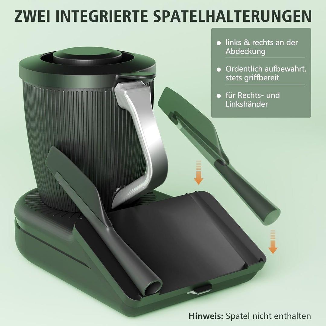 Displayschutz für Thermomix TM7 Displayabdeckung mit Spatelhalter (ohne Spatel), Hart Schutzhülle, k