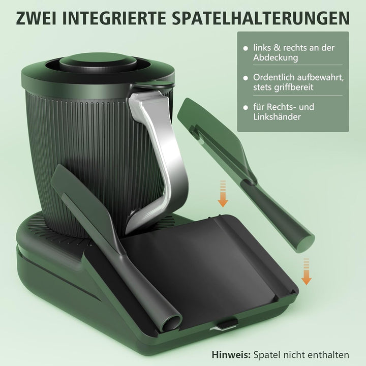 Displayschutz für Thermomix TM7 Displayabdeckung mit Spatelhalter (ohne Spatel), Hart Schutzhülle, k