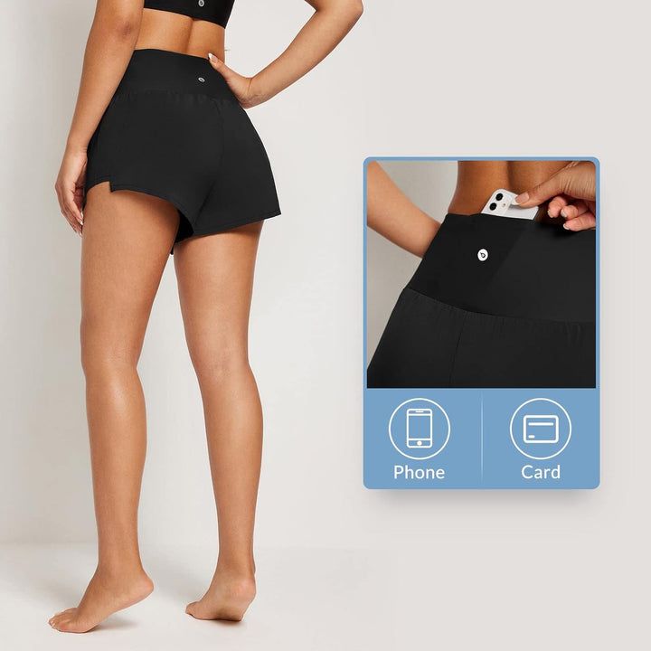baleaf Damen Badeshorts Bauchkontrolle UPF50+ Badehose Schnell Trocknend Schwimmhose Hohe Taille Boa
