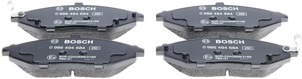 Bosch BP1679 Bremsbeläge - Vorderachse - ECE-R90 Zertifizierung - vier Bremsbeläge pro Set