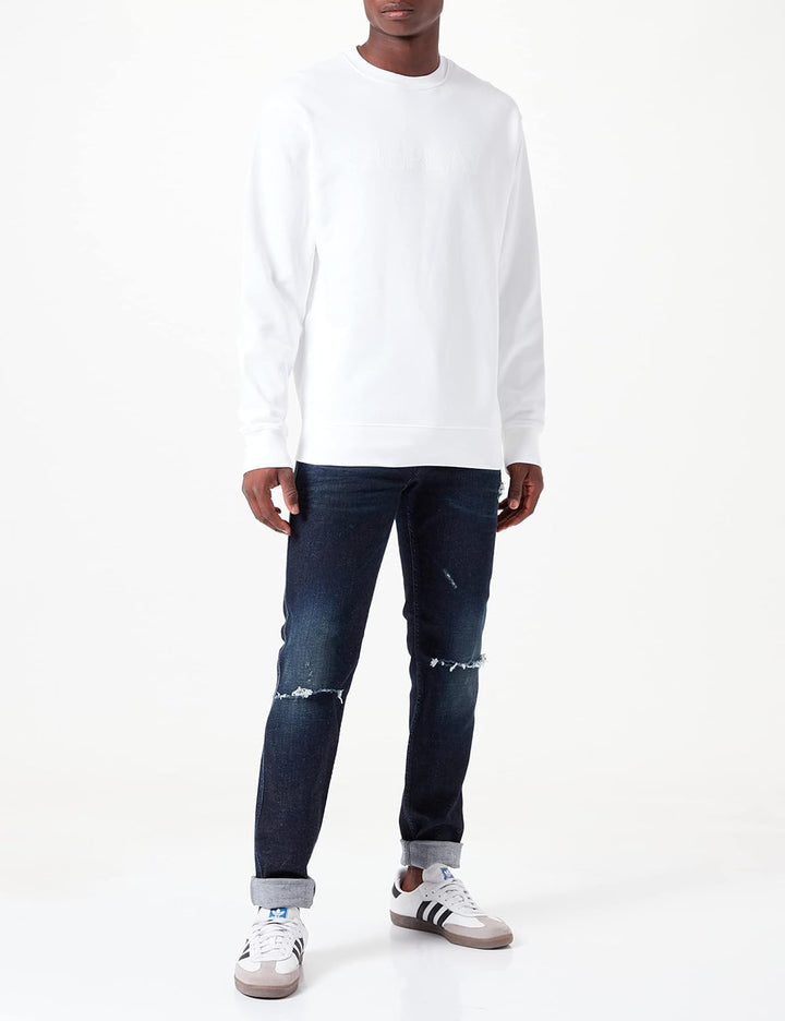 Replay Herren Sweatshirt Second Life aus 100% Baumwolle, 3XL Chalk 801
