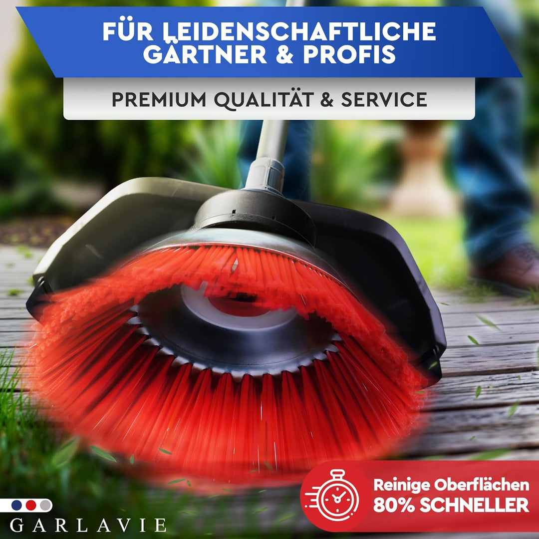 GARLAVIE Nylon Unkrautbürste für Freischneider – Schonende Wildkrautbürste für Motorsense, sanfte Mo