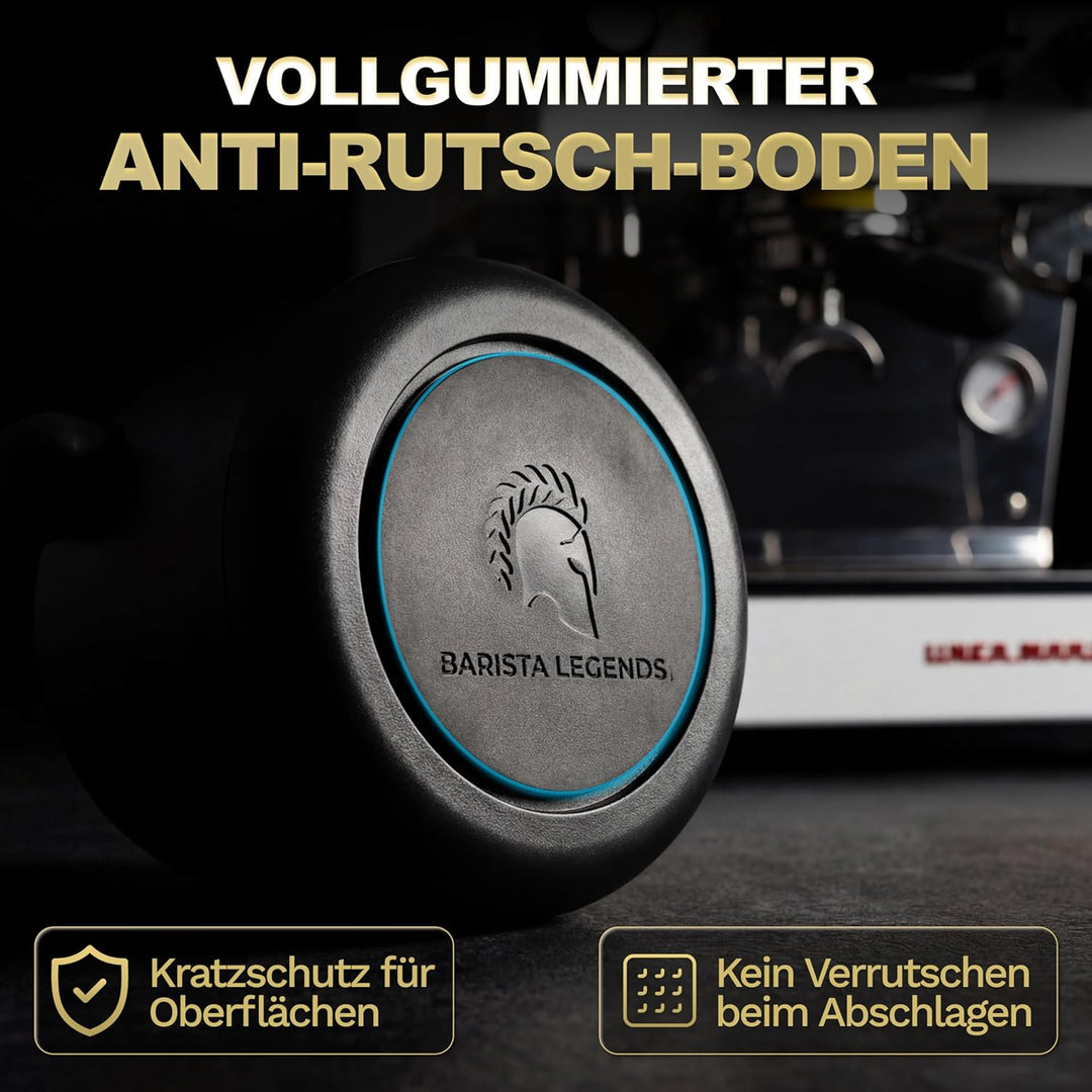 Barista Legends® Abklopfbehälter für Siebträger mattschwarz - Knock Box für Kaffeesatz mit spezielle