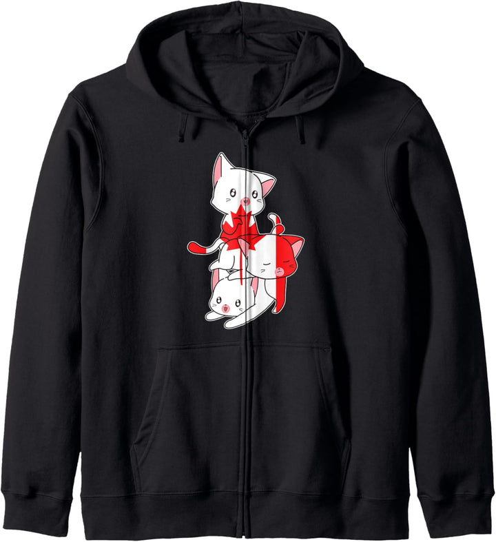 Kanada Katzen Kanada Kapuzenjacke