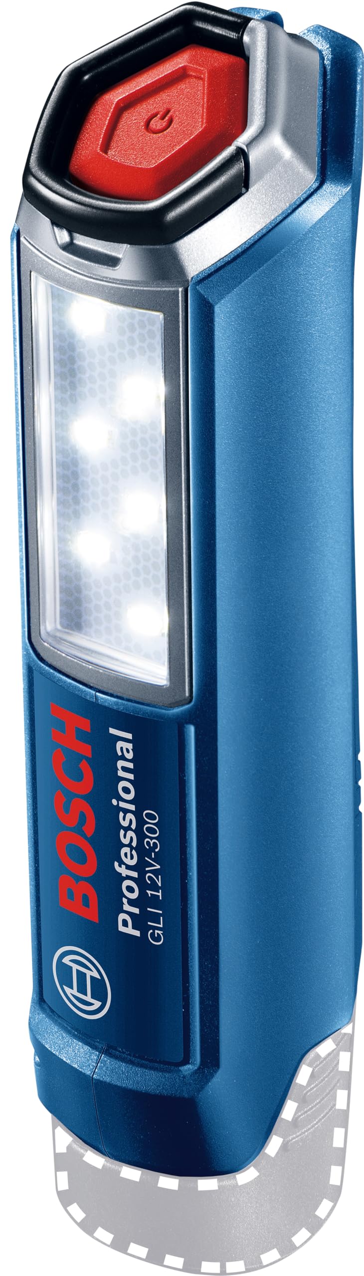 Bosch Professional 12V System Akku LED Lampe GLI 12V-300 (300 Lumen, ohne Akkus und Ladegerät, im Ka