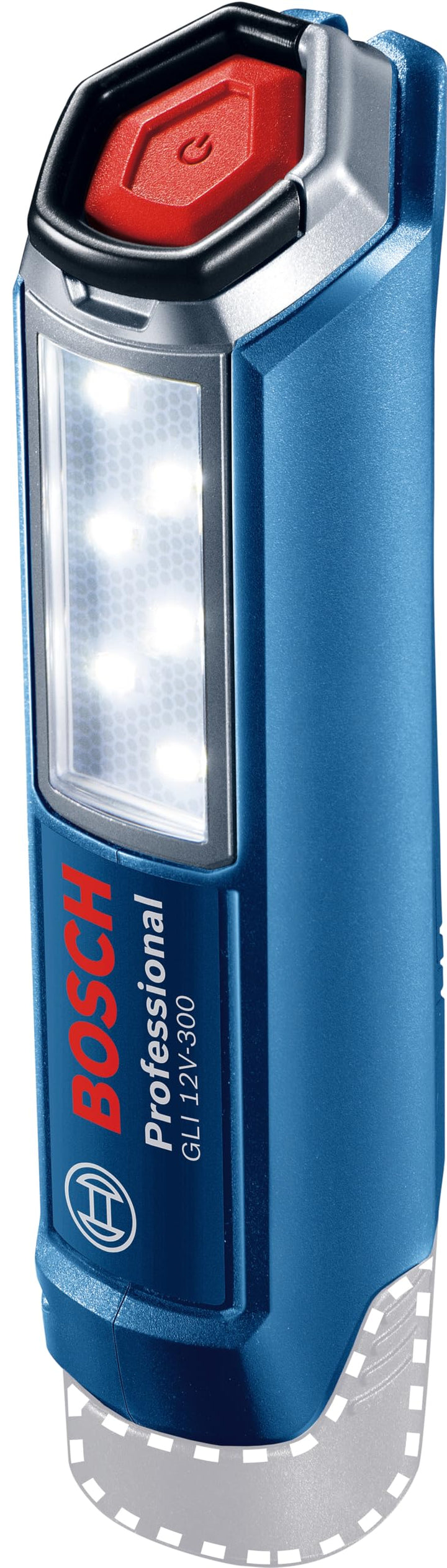 Bosch Professional 12V System Akku LED Lampe GLI 12V-300 (300 Lumen, ohne Akkus und Ladegerät, im Ka