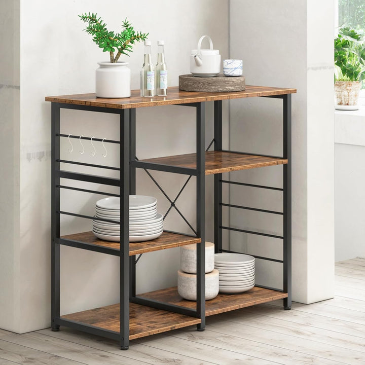 soges Bäckerregale Küchenregal Standregal Mikrowellenhalter Bäcker Regal Haushaltsregal mit 3 Ablage