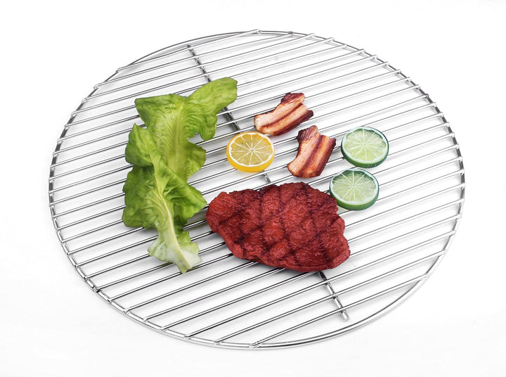 HeRo24 Edelstahl Grillrost 44,5 cm 4/3 mm für Kugelgrill 45-46-47 cm passt auch in Weber 47