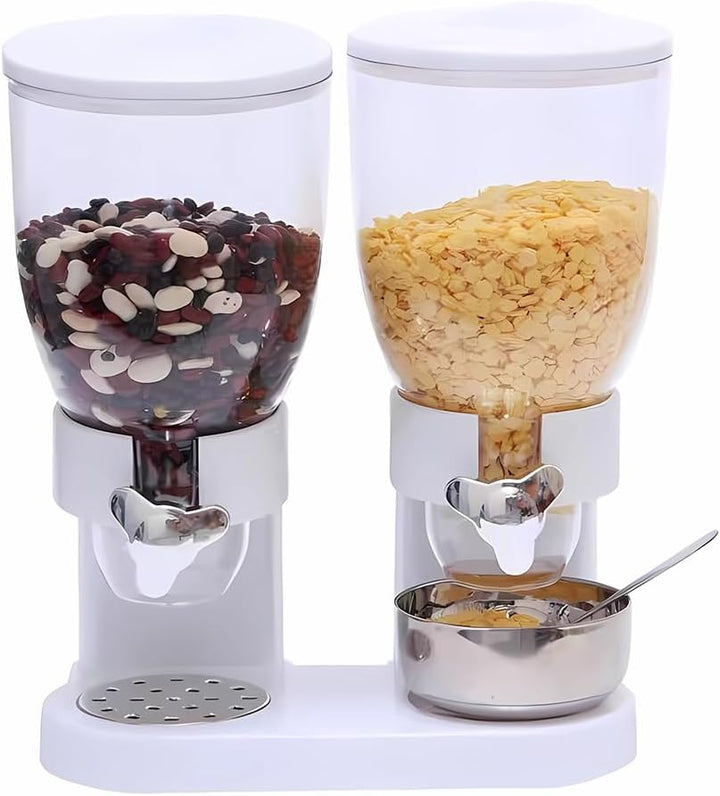 Cornflakes & Süssigkeiten, Müslispender doppelt, mit Portionierer, Cerealienspender, Cornflakes Spen