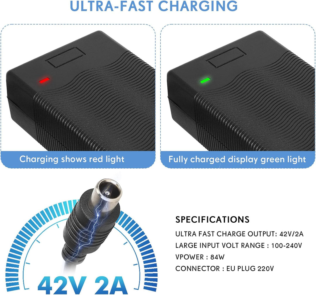 42V 2A E Scooter Ladegeräte für Xiaomi M365/Pro/Pro 2/Mi 3/1s，Hoverboard Ladekabel，36V Elektroroller