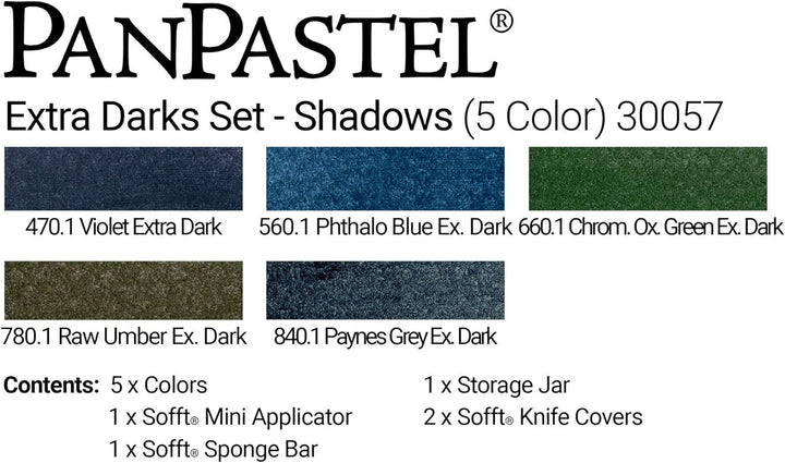 PanPastel Pastellfarben-Set mit 5 Farben, extra dunkle Schattierungen