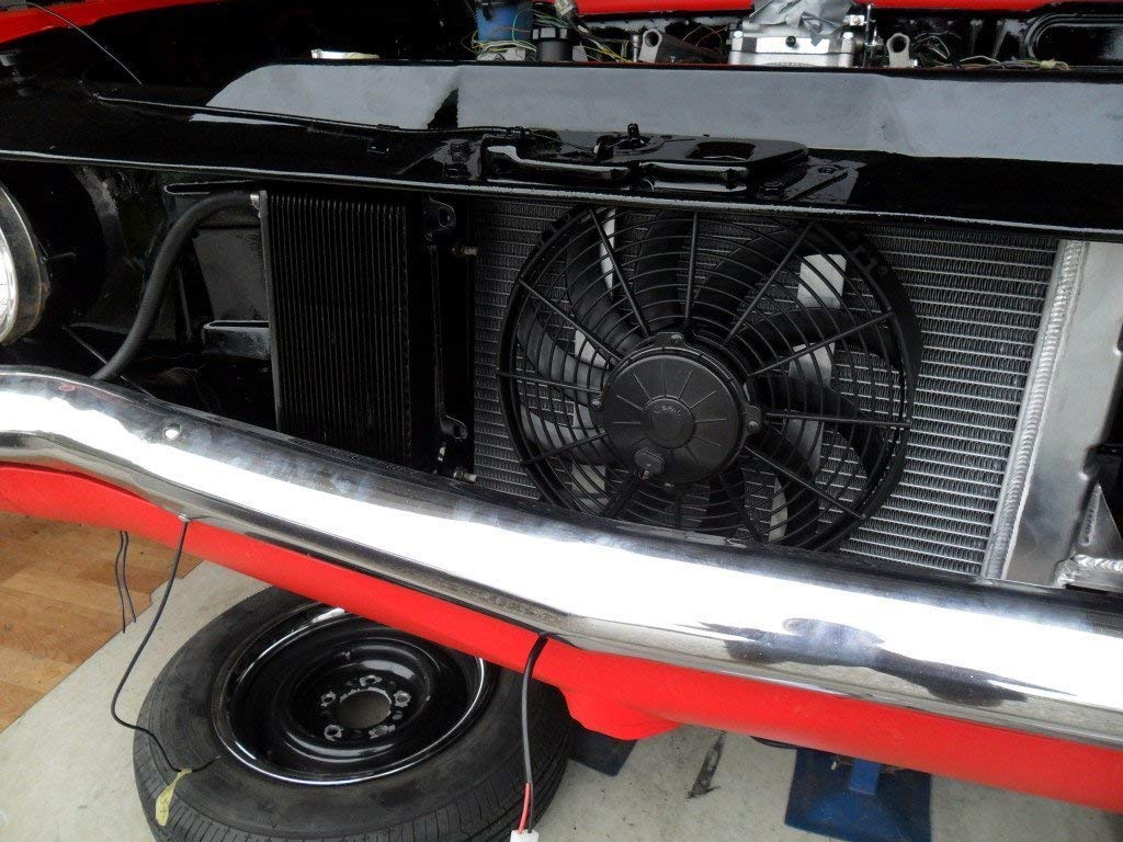 Jtron kühlerlüfter 12v auto 12 Zoll with10 Blades Motorkühler Lüfter 80W elektrischer Kühlerlüfter (