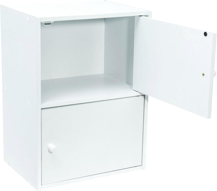 WERKA PRO Weisses Möbel mit Türen 2 Türen (54 x 40 x 29 cm) 2 Türen (54 x 40 x 29 cm) Weiss, 2 Türen
