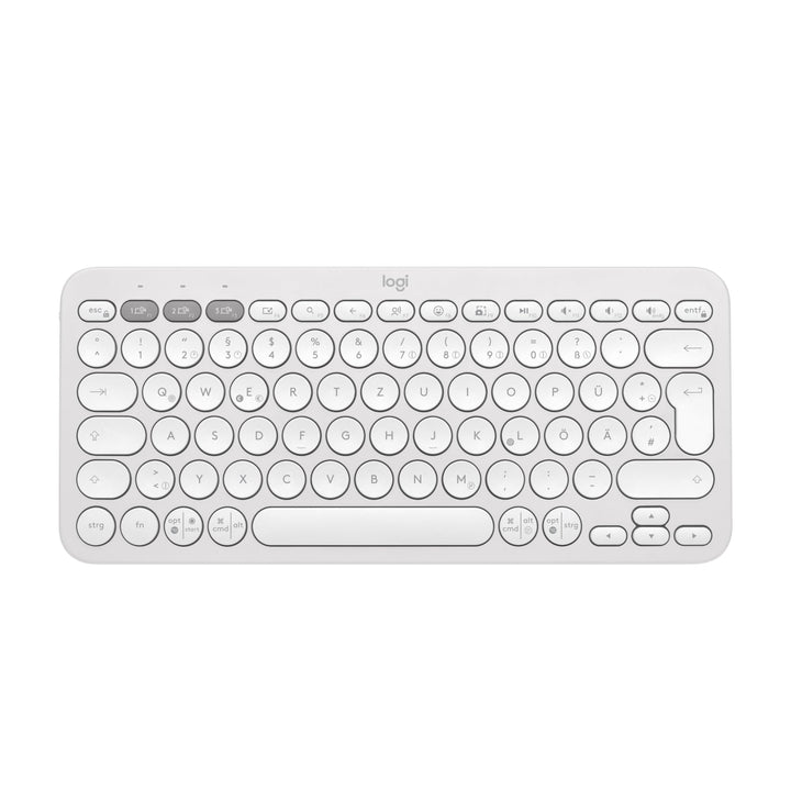 Logitech Pebble Keys 2 K380s, kabellose Multi-Device Bluetooth-Tastatur mit anpassbaren Sondertasten