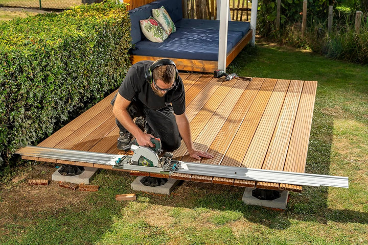 wolfcraft I FKS 145 - Führungsschiene für Handkreissägen I 6913000 I für Schnitte bis 110 cm I platz