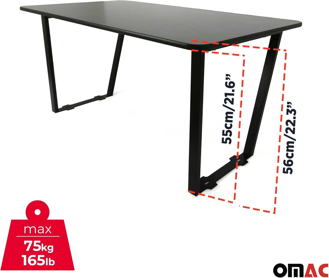OMAC Multiflexboard Bettverlängerung Ablage kompatibel mit Volkswagen T7 2024-2025 Schwarz 3X