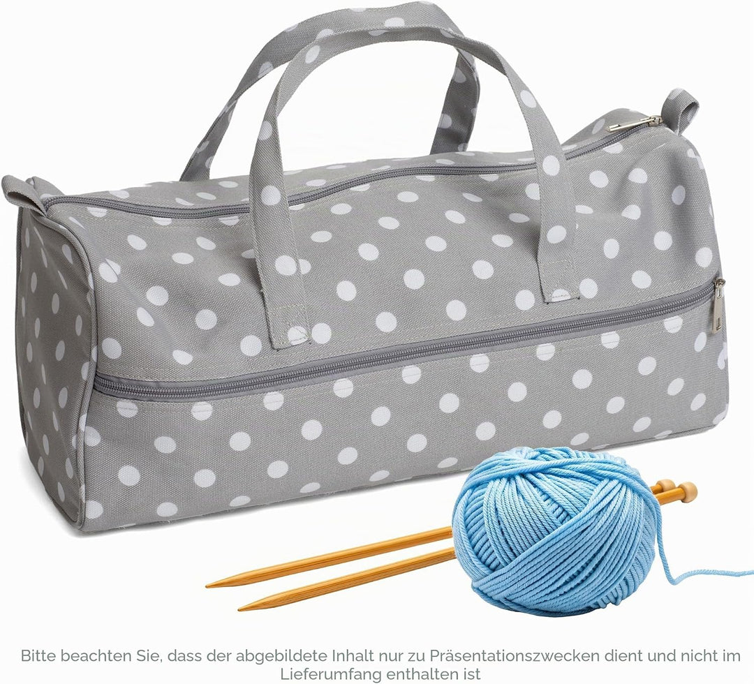 Hobby Gift Sewing Machine Bag Stricktasche, Baumwollmischung, Grau, 16 x 43 x 19cm Grauer Fleck, Gra