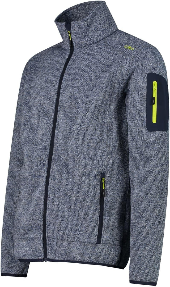 CMP Herren Jacke Fleece, 3H57557 46 Schwarz Blau, 46 Schwarz Blau