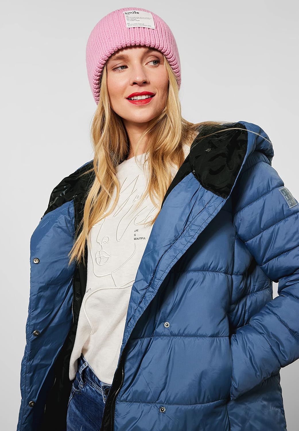 STREET ONE Damen Winterjacke 38 Stormy Blue, 38 Stormy Blue
