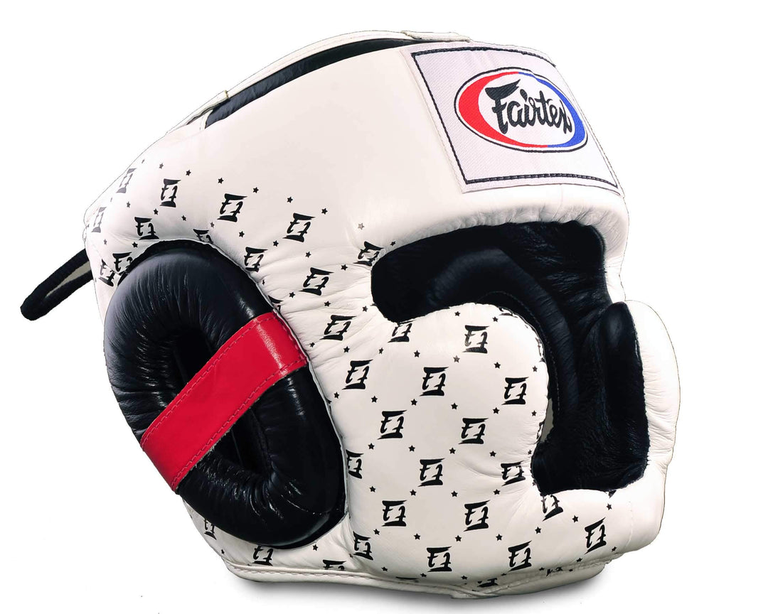 Fairtex Kopfschutz Spuer Sparring HG10 Weiss / Schwarz XL, Weiss / Schwarz XL