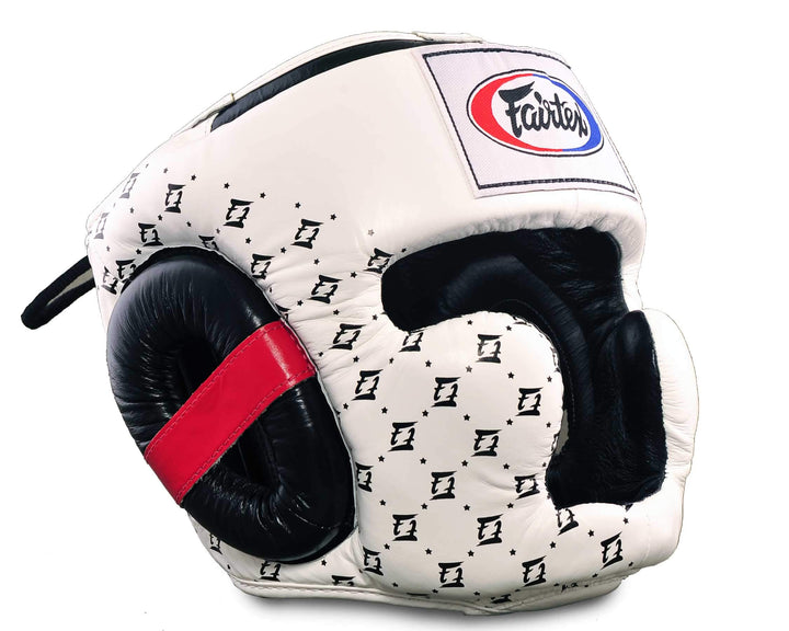 Fairtex Kopfschutz Spuer Sparring HG10 Weiss / Schwarz XL, Weiss / Schwarz XL