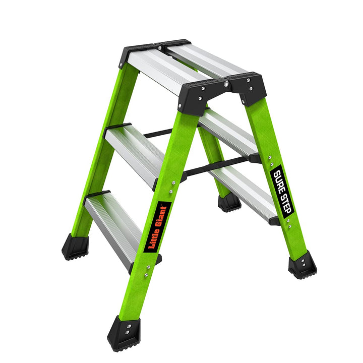 Little Giant Ladders, Sure Step, 3-stufig, doppelseitiger Tritthocker, Fiberglas, (11953), Typ 1AA,